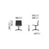 EA 101 aluminum chair / Black base / No rotation